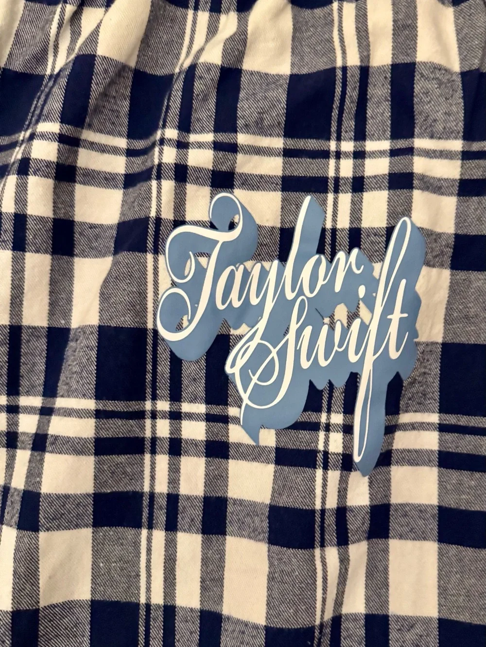 Taylor Swift Fearless (Taylor’s Version) Plaid Flannel Lounge Pajama Pants Blue